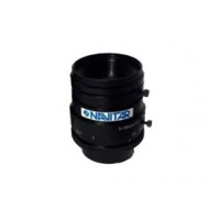 12.5 mm with manual focus and iris, 1.3 f-stop